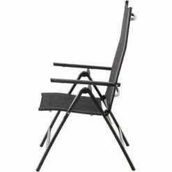 SIENA GARDEN Medira Klappsessel, Anthrazit Gestell Aluminium Anthrazit, Fläche Ranotex®-Gewebe Schwarz-silber -SIENA GARDEN Shop 42662869 3