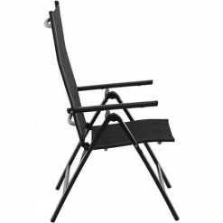 SIENA GARDEN Medira Klappsessel, Anthrazit Gestell Aluminium Anthrazit, Fläche Ranotex®-Gewebe Schwarz-silber -SIENA GARDEN Shop 42662869 5