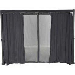 SIENA GARDEN Moskitonetze Zu Pavillon Florenz 3x3 M, Grau, 4er Set Bezug Aus Polyester, 32 G/m² In Grau, 4 Stück -SIENA GARDEN Shop 43486911 4