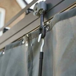 SIENA GARDEN Moskitonetze Zu Pavillon Florenz 3x3 M, Grau, 4er Set Bezug Aus Polyester, 32 G/m² In Grau, 4 Stück -SIENA GARDEN Shop 43486911 5