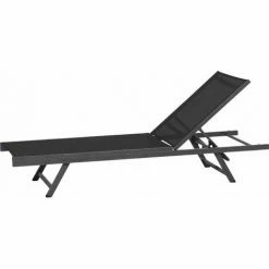 SIENA GARDEN Tropic Liege Gestell Aluminium Anthrazit, Fläche Ranotex®-Gewebe Schwarz