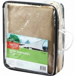 SIENA GARDEN Solino Sonnensegel Sand 180g/m² HDPE, 3-eckig, 5x5x5m -SIENA GARDEN Shop 45811455 3