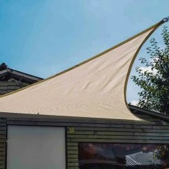 SIENA GARDEN Solino Sonnensegel Sand 180g/m² HDPE, 3-eckig, 5x5x5m -SIENA GARDEN Shop 45811455 4