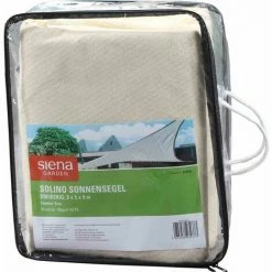 SIENA GARDEN Solino Sonnensegel Ecru 180g/m² HDPE, 3-eckig, 5x5x5m -SIENA GARDEN Shop 45811459 3