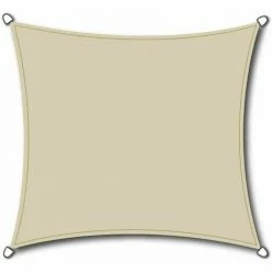 SIENA GARDEN Solino Sonnensegel Ecru 180g/m² HDPE, Quadratisch, 3,6x3,6x3,6x3,6m