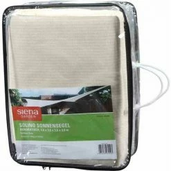 SIENA GARDEN Solino Sonnensegel Ecru 180g/m² HDPE, Quadratisch, 3,6x3,6x3,6x3,6m -SIENA GARDEN Shop 45811462 3