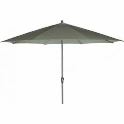 SIENA GARDEN Avio Mittelstockschirm Anthrazit/olive Ø 350cm Gestell Alu Anthrazit, Streben Stahl, Bezug 100% Polyester, 220g/m² Olive, Lichtschutzfaktor UPF 50+