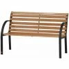 SIENA GARDEN Menorca 2er Bank Gestell Stahl Schwarz, Fläche Hartholz Natur -SIENA GARDEN Shop 46258015 1