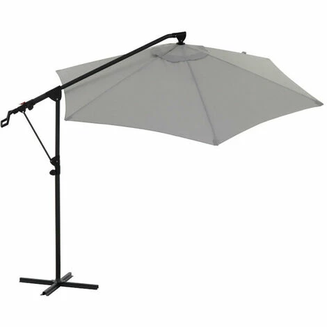 SIENA GARDEN Alu-Ampelschirm 'Leo', Ø 300 Cm Stone 4 SIENA GARDEN Alu-Ampelschirm 'Leo', Ø 300 Cm Stone – Bild 2