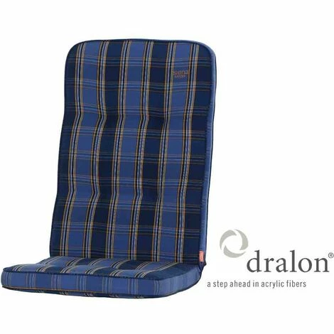 SIENA GARDEN Tarent Auflage Zu Sessel, 123 Cm, Karo Blau Bezug Aus 100% Acryl-Dralon, Dessin 254 3 SIENA GARDEN Tarent Auflage Zu Sessel, 123 Cm, Karo Blau Bezug Aus 100% Acryl-Dralon, Dessin 254