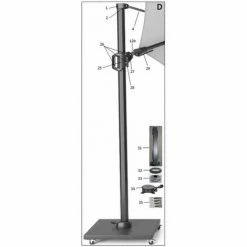 SIENA GARDEN Drehkranz Zu Ikarus N+ Und Sunset N+ Ampelschirm, Bauteil #34