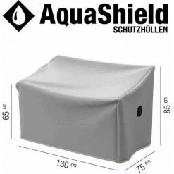 SIENA GARDEN AquaShield Bankhülle 2er 130x75xH65/85cm Hellgrau -SIENA GARDEN Shop 50329248 3