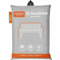 SIENA GARDEN AquaShield Bankhülle 3er 160x75xH65/85cm Hellgrau