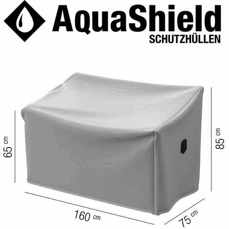 SIENA GARDEN AquaShield Bankhülle 3er 160x75xH65/85cm Hellgrau 5 SIENA GARDEN AquaShield Bankhülle 3er 160x75xH65/85cm Hellgrau – Bild 3