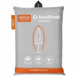 SIENA GARDEN AquaShield Schirmhülle 30/35xH135 Cm Ohne Stab, Hellgrau, 100% Polyester
