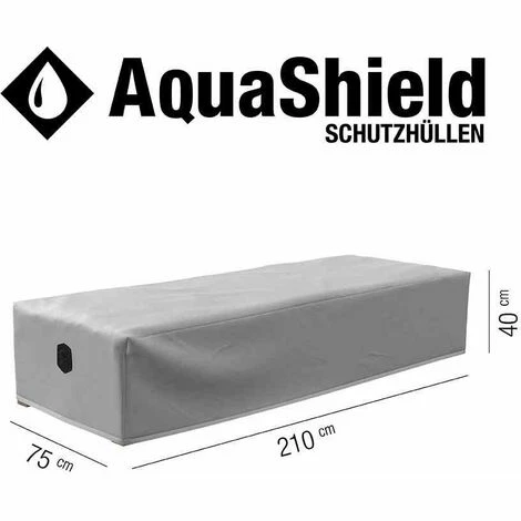 SIENA GARDEN AquaShield Liegenhülle 210x75xH40 Cm Hellgrau 5 SIENA GARDEN AquaShield Liegenhülle 210x75xH40 Cm Hellgrau – Bild 3