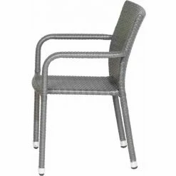 SIENA GARDEN Minas Stapelsessel Gestell Aluminium Schwarz, Fläche Gardino®-Geflecht Titan -SIENA GARDEN Shop 51284030 3