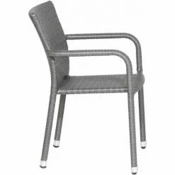 SIENA GARDEN Minas Stapelsessel Gestell Aluminium Schwarz, Fläche Gardino®-Geflecht Titan -SIENA GARDEN Shop 51284030 5