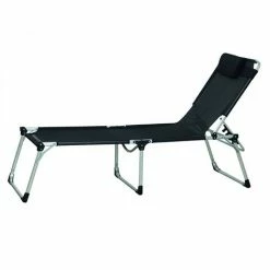 Siena Garden Sole Sonnenliege Aluminium Silber Mit Textilbezug Schwarz 357891 Klappliege