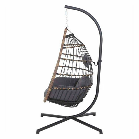 Siena Garden Hängesessel mit Standfuß Salerno schwarz/natur Hängekorb mit Kissen Siena Garden Hängesessel Mit Standfuß Salerno Schwarz/natur Hängekorb Mit Kissen -SIENA GARDEN Shop 51413946 3