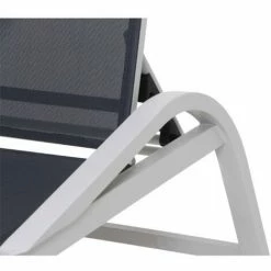 Siena Garden Milos Rollliege Aluminium Weiß-grau Mit Textilbezug Schwarz-grau H16695 Sonnenliege -SIENA GARDEN Shop 51413955 4