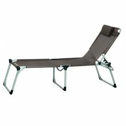 Siena Garden Sole Sonnenliege Aluminium Silber Mit Textilbezug Taupe 357893 Klappliege