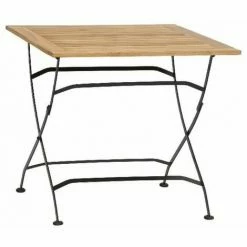 SIENA GARDEN Biergartentisch Peru II 80x80cm Klappbar Stahl/Teak