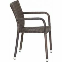 SIENA GARDEN Minas Stapelsessel Gestell Aluminium Schwarz, Fläche Gardino®-Geflecht Maron -SIENA GARDEN Shop 51910698 5