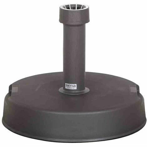 SIENA GARDEN Betonständer 20 Kg Rund, Anthrazit Kunststoffrohr 18-38 Mm, Mit Handmulden 3 SIENA GARDEN Betonständer 20 Kg Rund, Anthrazit Kunststoffrohr 18-38 Mm, Mit Handmulden