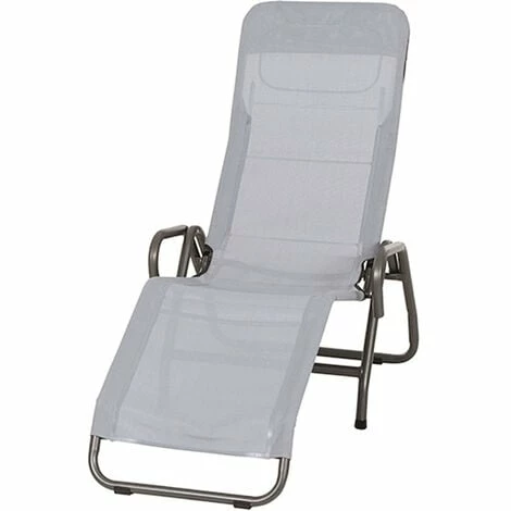 SIENA GARDEN Bäderliege 'Bito', Anthrazit, Textilgewebe In Hellgrau 3 SIENA GARDEN Bäderliege 'Bito', Anthrazit, Textilgewebe In Hellgrau