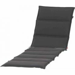 SIENA GARDEN CENTAURI Liegenauflage 200 Cm Dessin Uni Anthrazit, 100% Polyester