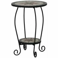 SIENA GARDEN Blumenständer Stella Ø 40 X 60 Cm Gestell Eisen / Mosaik-Optik