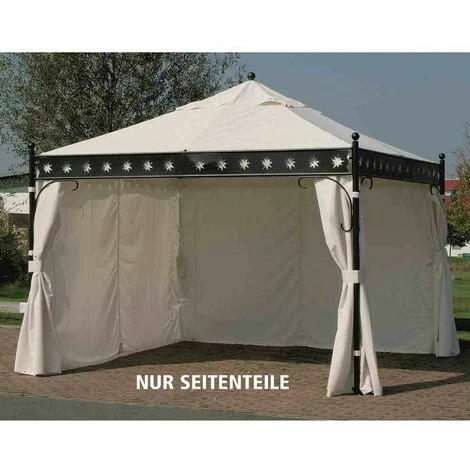 SIENA GARDEN Seitenteile Zu Pavillon Korfu 3,5x3,5 M, Natur, 4er Set Bezug Aus Polyester, 160g/m² In Natur, 4 Stück 4 SIENA GARDEN Seitenteile Zu Pavillon Korfu 3,5x3,5 M, Natur, 4er Set Bezug Aus Polyester, 160g/m² In Natur, 4 Stück – Bild 2
